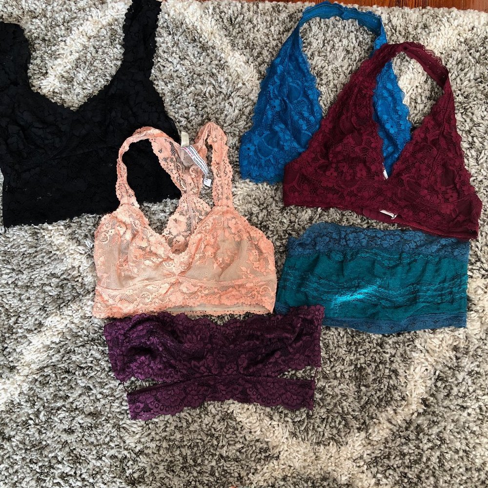 LOT of 6 Free People Bralettes